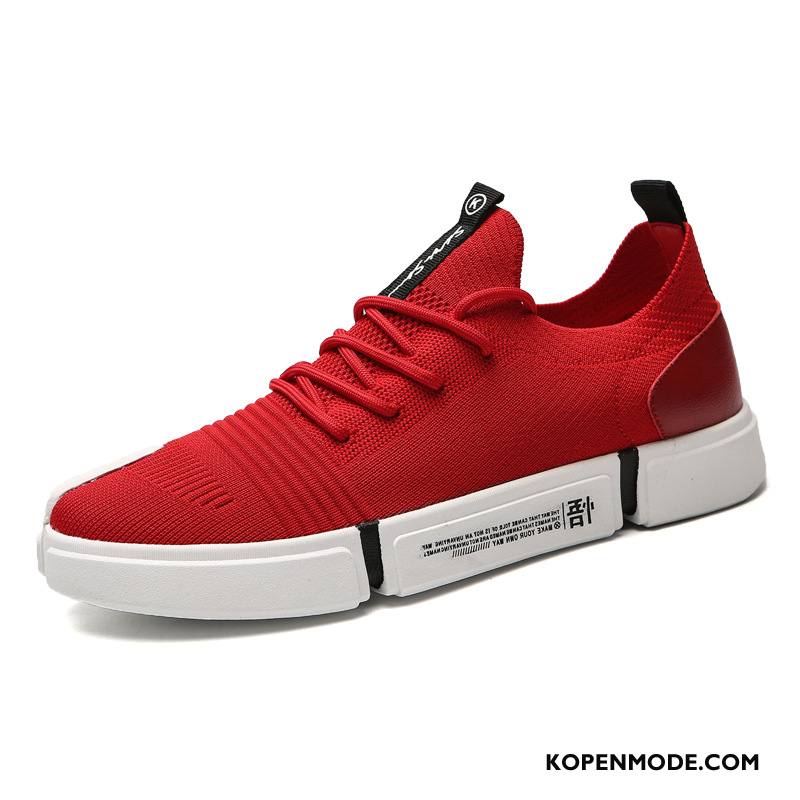 Casual Schoenen Heren Ademende 2018 Zomer Mannen Mode Skateboard Schoenen Rood Wit Licht