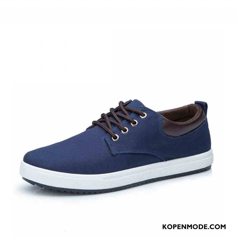 Casual Schoenen Heren Student Mannen Zomer Herfst Canvas Skateboard Schoenen Blauw