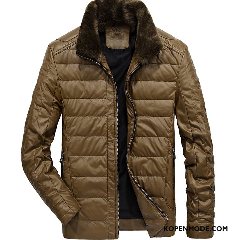 Donsjassen Heren Nieuw 2018 Mannen Winter Kleding Casual Losse Bruine