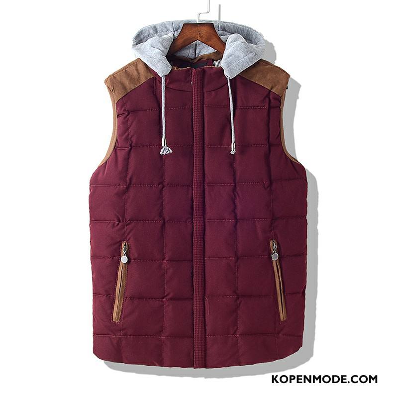 Gilet Heren Jas Vrouwen Mannen Casual Lovers Herfst Rood