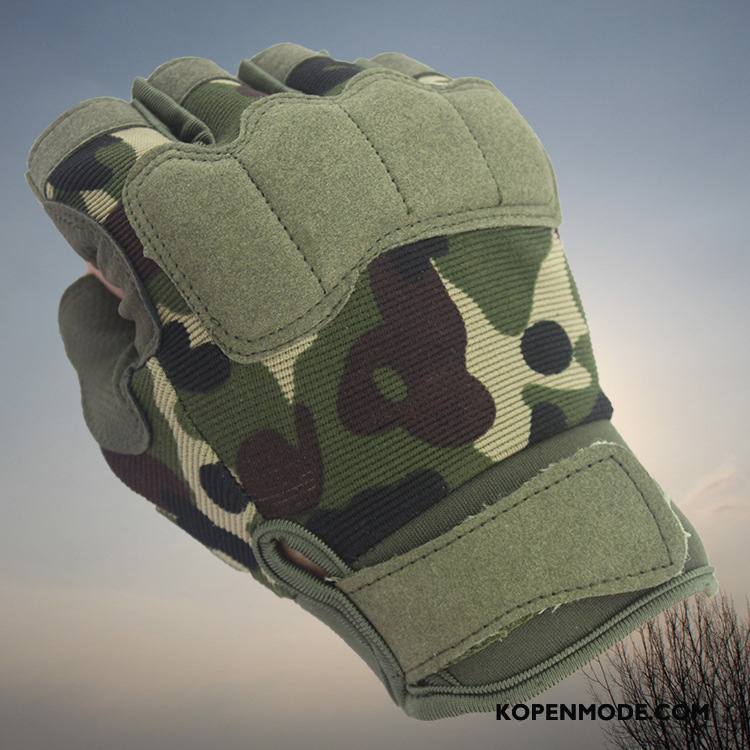 Handschoenen Heren Mannen Ademend Antislip Halve Vinger Nieuw Paardrijden Camouflage