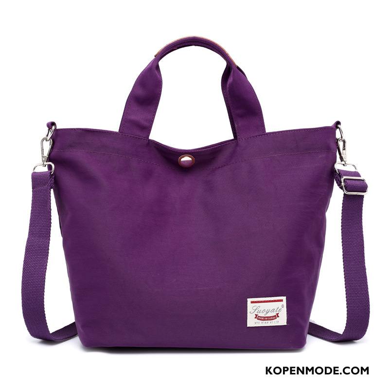 Handtas Dames Messenger Tas Nylon Alle Wedstrijden Schoudertas Casual Vrouwen Purper