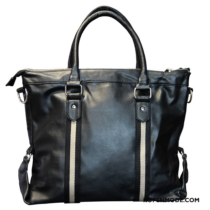 Handtas Heren Business Casual Schoudertas Trend Messenger Tas Nieuw Zwart