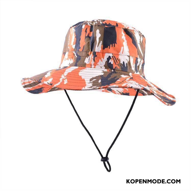 Hoeden Heren Vrouwen Ademend Outdoor Alpinisme Waterdicht Vissersmuts Camouflage Oranje