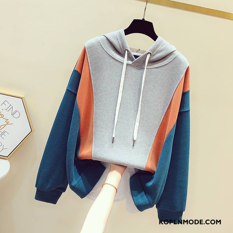 Hoodies Dames Super Voorjaar Jasje Vrouwen Losse Nieuw Grijs