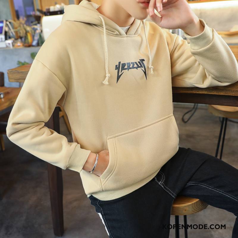 Hoodies Heren Casual 2018 Herfst Trend Mode Losse Kaki