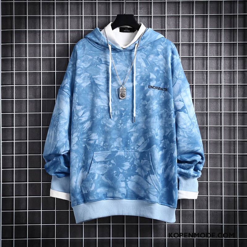 Hoodies Heren Jas Hip-hop Losse Lange Mouwen Mannen Straat Blauw