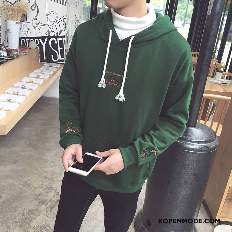 Hoodies Heren Jasje Jeugd Nieuw Herfst Mannen Pullover Groen