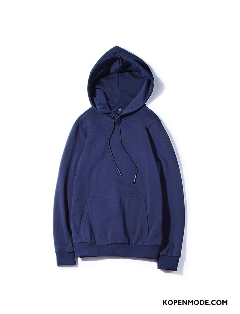 Hoodies Heren Jeugd Herfst Mannen Donkerblauw