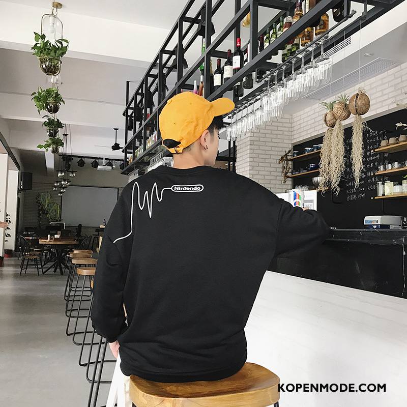 Hoodies Heren Mode Nieuw Slim Fit Trend Herfst 2018 Zwart