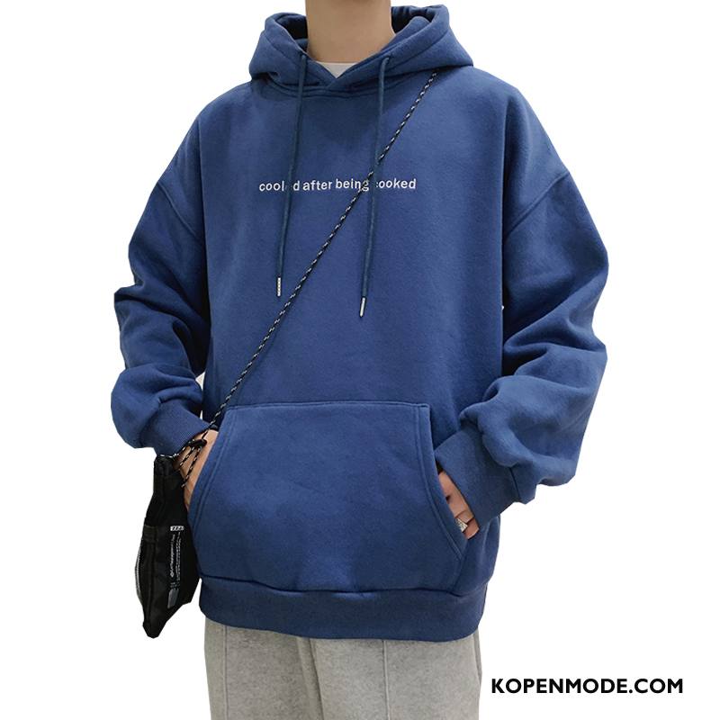 Hoodies Heren Nieuw Herfst Losse Mannen Jas Student Donkerblauw