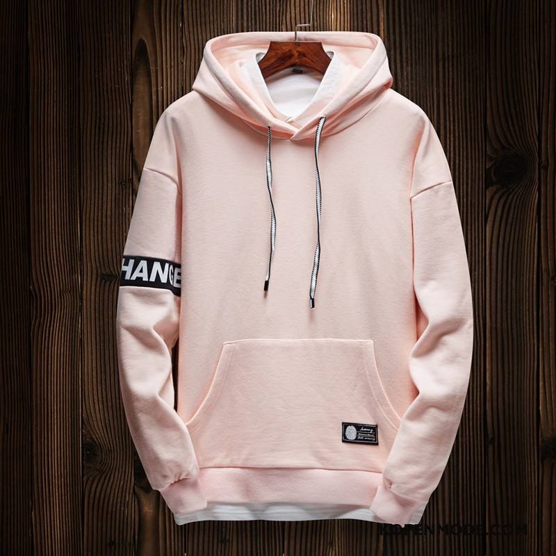 Hoodies Heren Student Jas Trend Lange Mouwen Voorjaar Pullover Roze