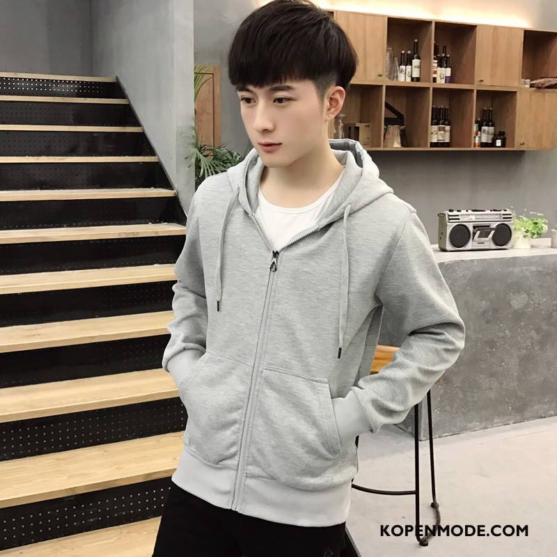 Hoodies Heren Trend Running Mannen Cardigan Vrouwen Voorjaar Grijs Licht