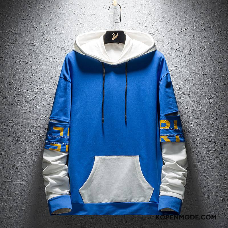 Hoodies Heren Voorjaar Jeugd Mannen Student Mooi Trend Blauw