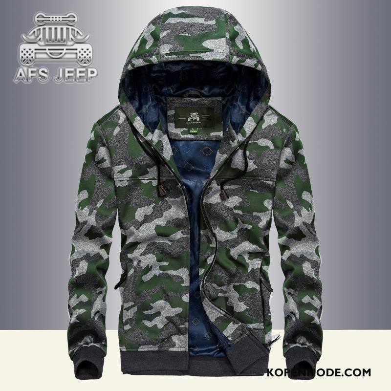 Jassen Heren Herfst Winter Mannen Jack Sport Kort Legergroene Camouflage