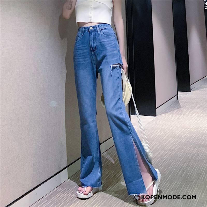 Jeans Dames Denim Nieuw Trend Mode Hoge Taille Zomer Blauw