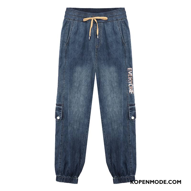 Jeans Dames Dunne Trend Hoge Taille Harlan Cargo Broek Vrouwen Blauw