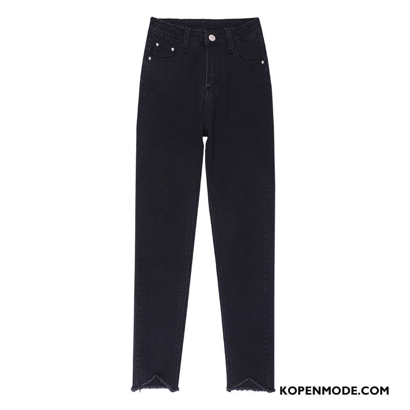 Jeans Dames Nieuw Dunne Vrouwen Spijkerbroek Jeans Mini Herfst Zwart