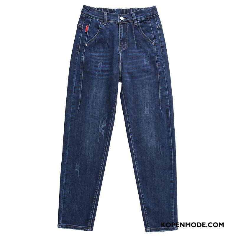 Jeans Dames Nieuw Hoge Taille Harlan Vrouwen Grote Maten Dunne Blauw