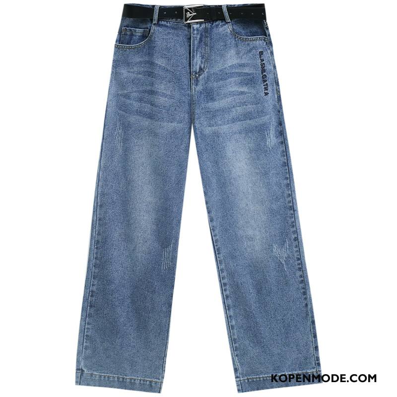 Jeans Dames Nieuw Mode Hoge Taille Trend Broek Vrouwen Blauw