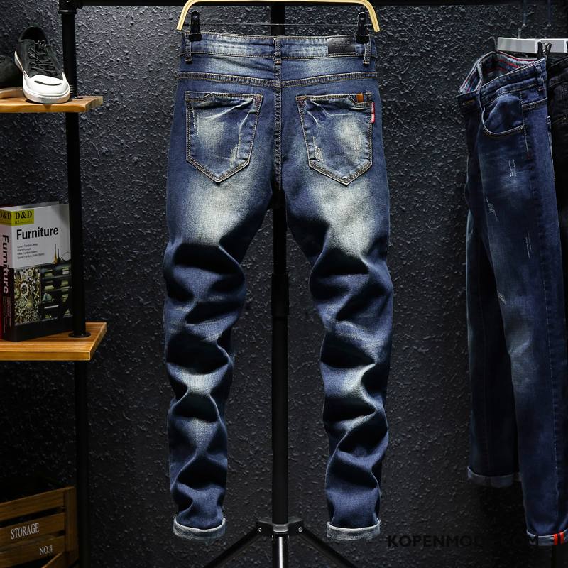 Jeans Heren Broek Jeugd Casual Winter Mini Herfst Blauw