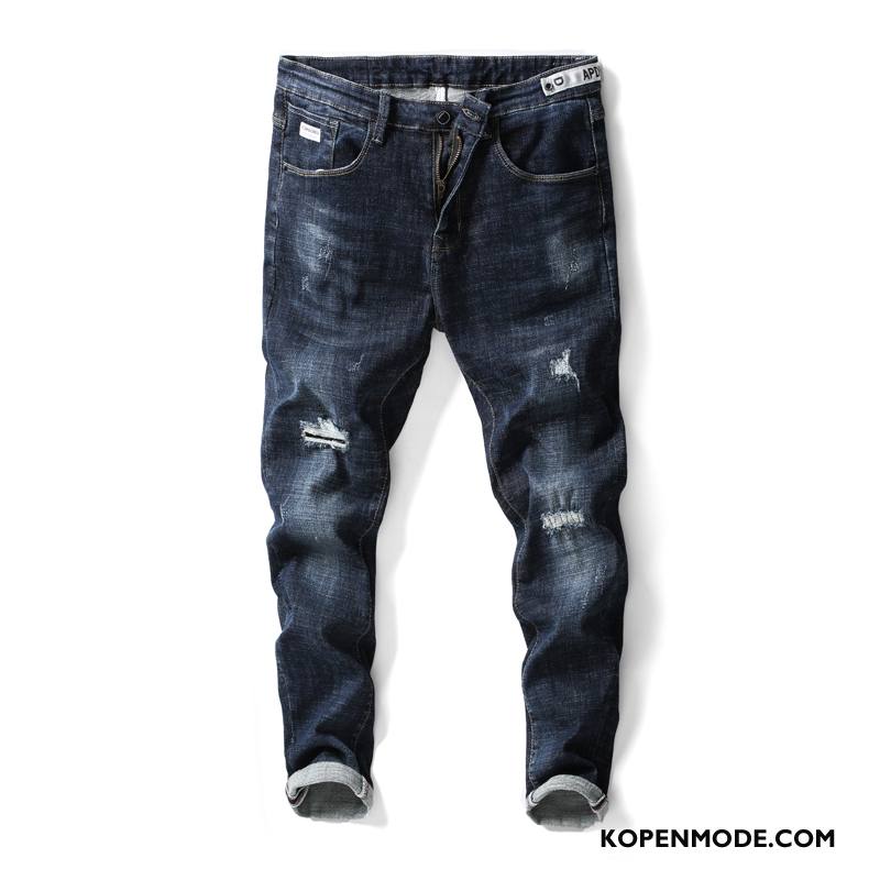 Jeans Heren Broek Trendy Merk Denim Mode Blauw