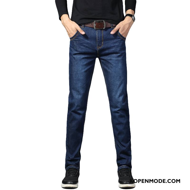 Jeans Heren Casual Broek Rechtdoor Grote Maten Spijkerbroek Jeans Mannen Hete Verkoop Blauw