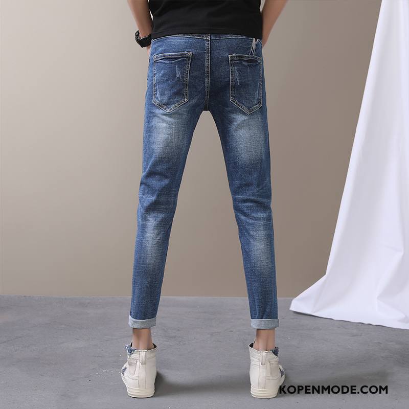 Jeans Heren Gentleman 2018 Spijkerbroek Jeans Nieuw Trend Blauw