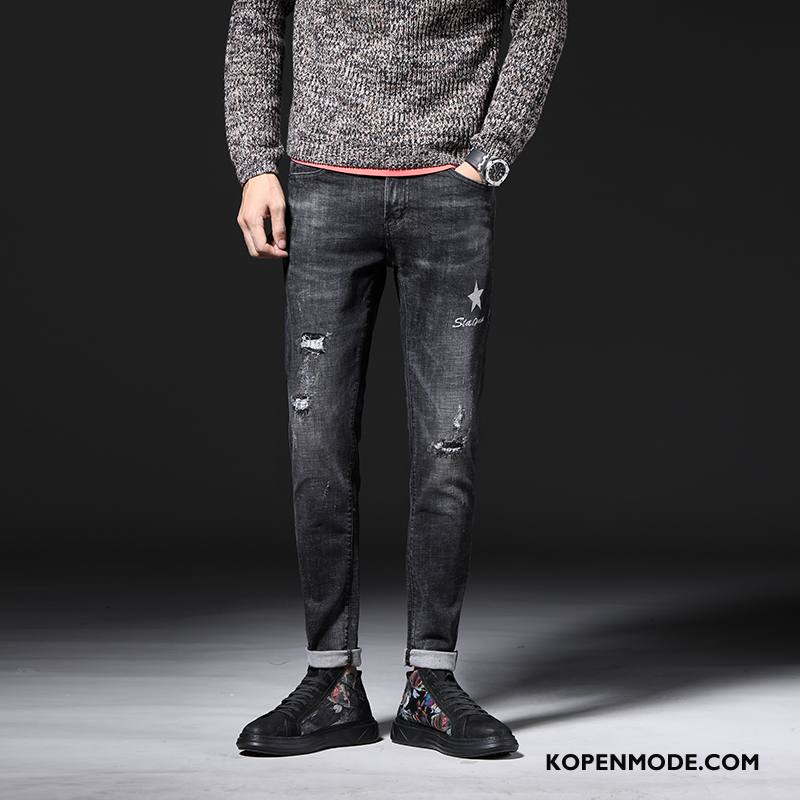 Jeans Heren Herfst Winter Spijkerbroek Jeans 2018 Zwart