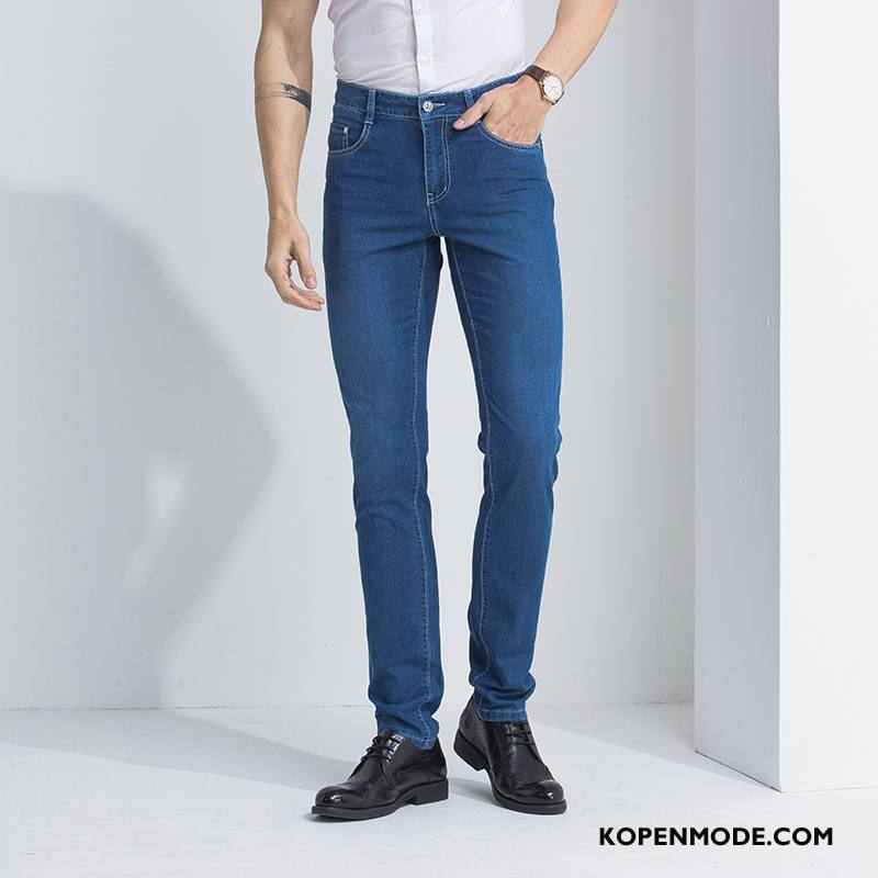Jeans Heren Hoge Broek Nieuw Kwaliteit Spijkerbroek Jeans 2018 Lichtblauw Blauw
