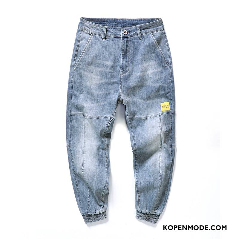 Jeans Heren Losse Broek Voorjaar Nieuw Potlood Broek Lange Blauw