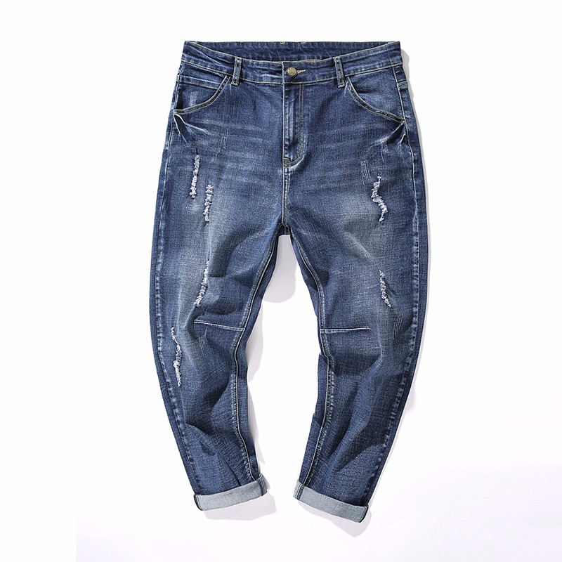 Jeans Heren Mannen Harlan Jeugd Spijkerbroek Jeans Grote Maten Casual Blauw