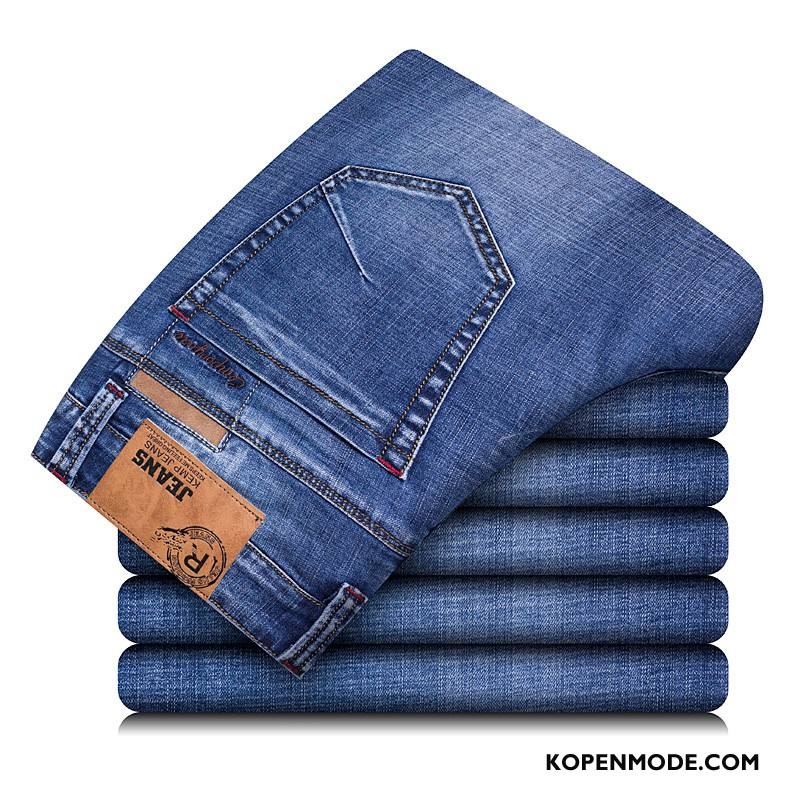 Jeans Heren Rechtdoor Dunne Broek Mannen Spijkerbroek Jeans Zomer Lichtblauw