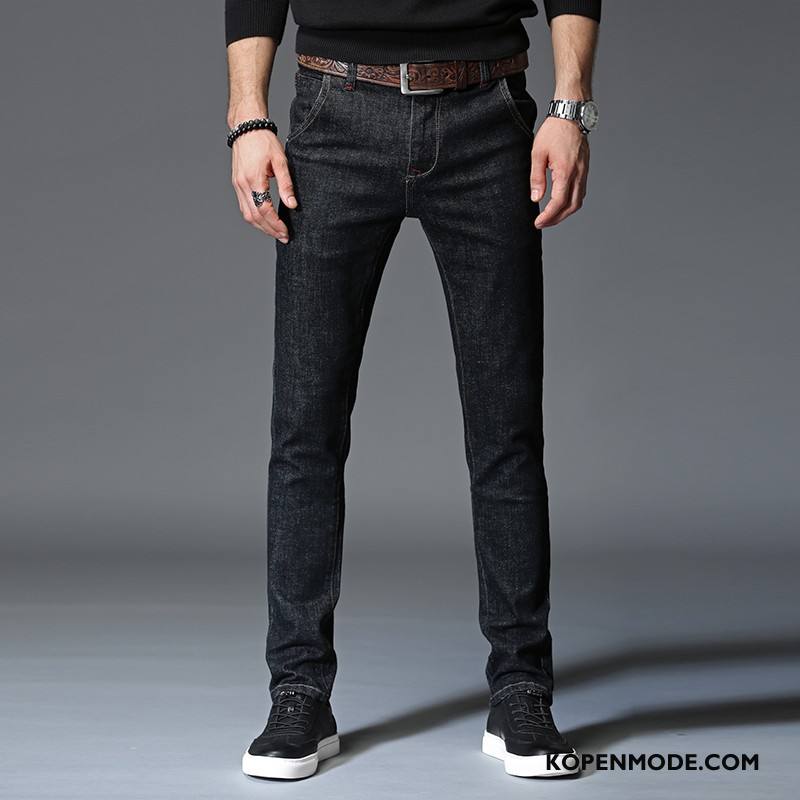 Jeans Heren Slim Fit Hoge Taille Jeugd Mini 2018 Trend Zwart
