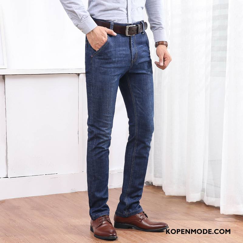 Jeans Heren Spijkerbroek Jeans Winter Nieuw Herfst 2018 Rechtdoor Blauw