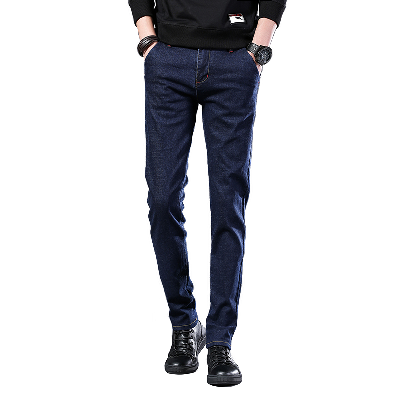 Jeans Heren Trend Broek Mini Herfst Spijkerbroek Jeans Mannen Blauw