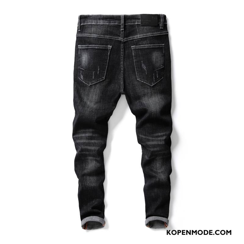 Jeans Heren Winter Mannen Gaten Nieuw Mini Herfst Zwart