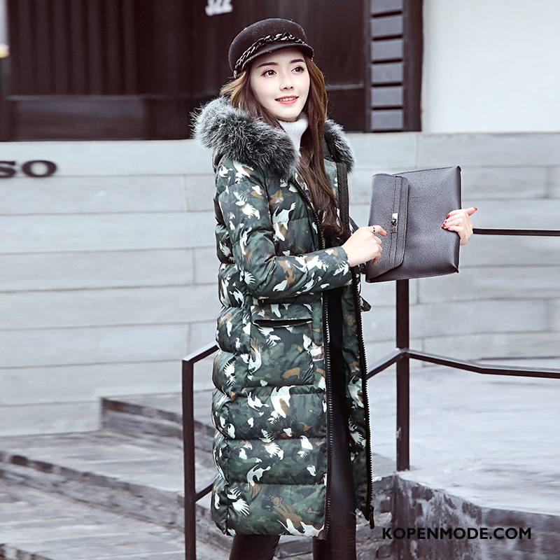 Katoenen Jas Dames Elegante Winter Rits Hoodie Mode Casual Camouflage