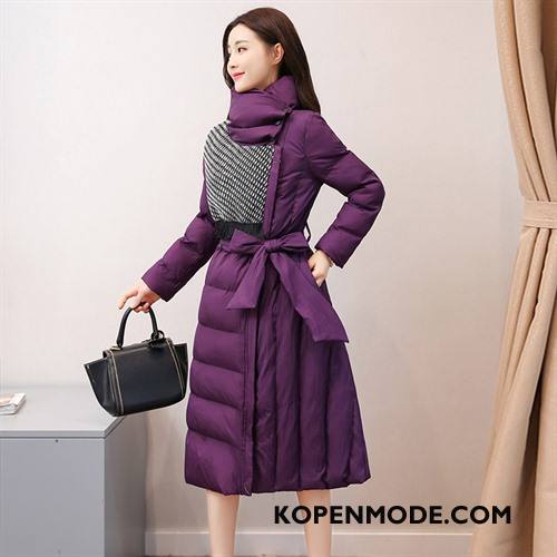 Katoenen Jas Dames Trend Comfortabele Winter Eenvoudige Casual Dikke Purper