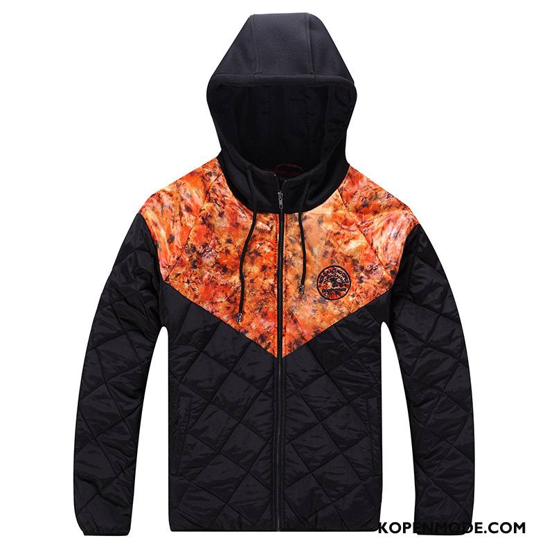 Katoenen Jas Heren Grote Maten Trendy Merk Hoodie Mannen Vet Warme Zwart