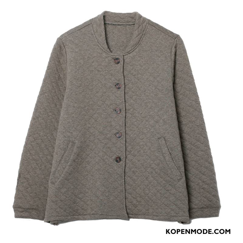 Korte Jas Dames Trend Elegante Herfst Eenvoudige Met Één Rij Knoppen Comfortabele Groen