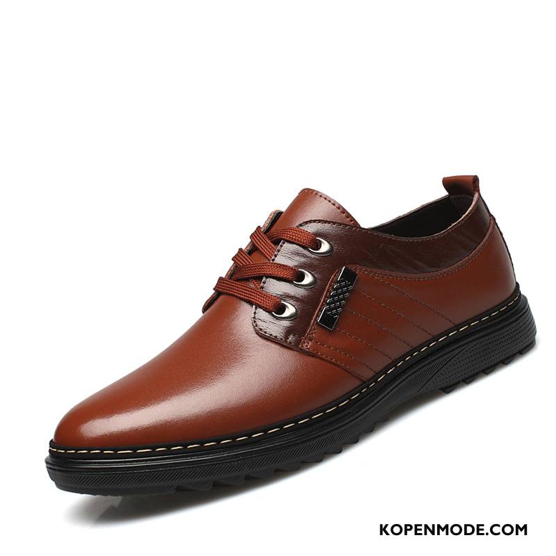 Leren Schoenen Heren Casual Mannen Pumps 2018 Merken Trend Bruine