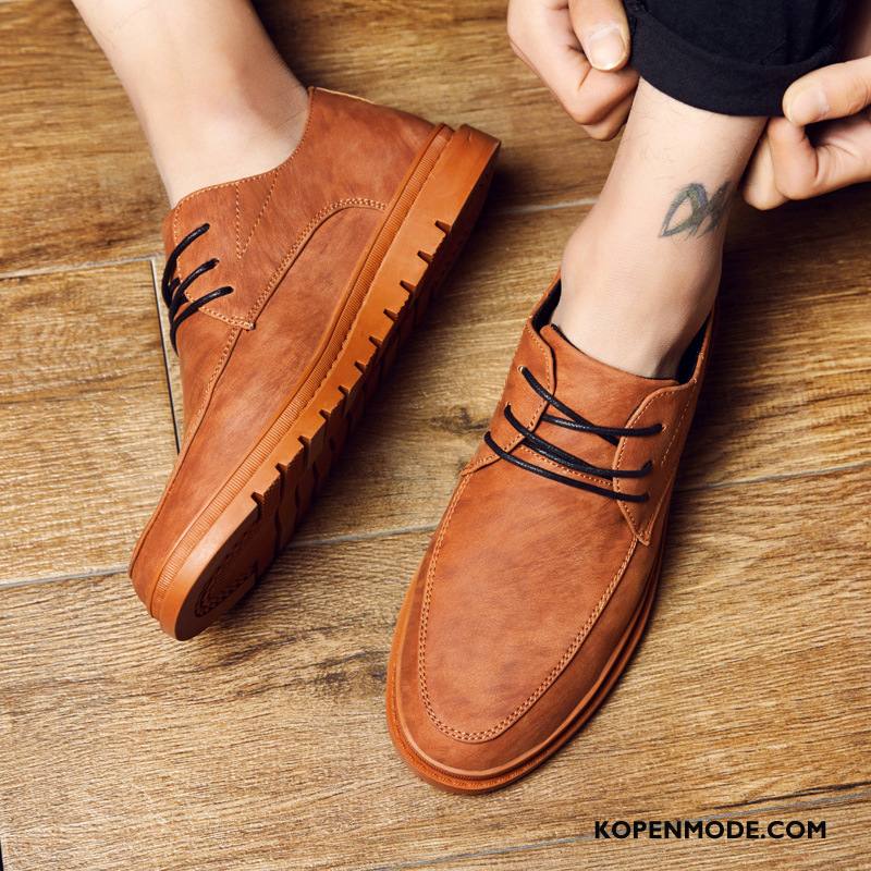 Mocassins Heren Ronde Kop Trend Schoenen Klassieke Comfortabele Mannen Effen Kleur Bruine