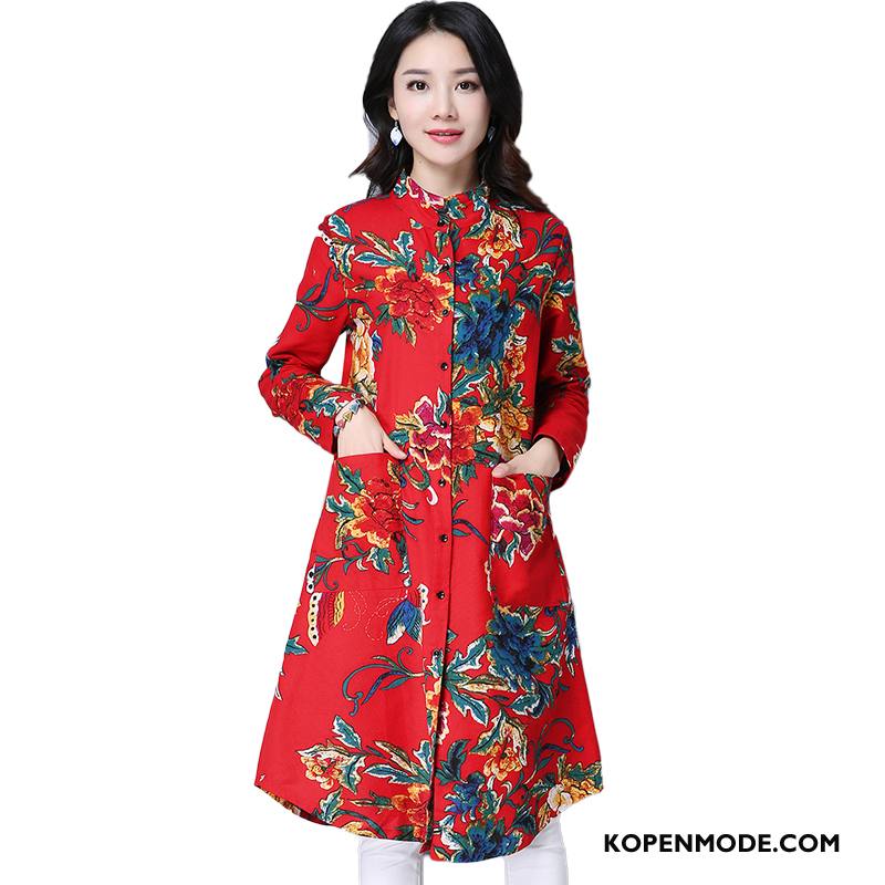 Overhemden Dames Comfortabele Elegante Slim Fit Blouse Overhemd Eenvoudige Voorjaar Effen Kleur Blauw Rood