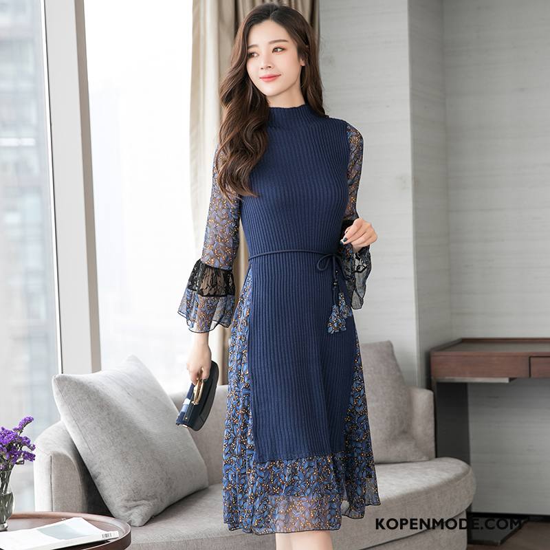 Pakken Dames Mode Elegante Zuiver Casual Voorjaar 2018 Donkerblauw