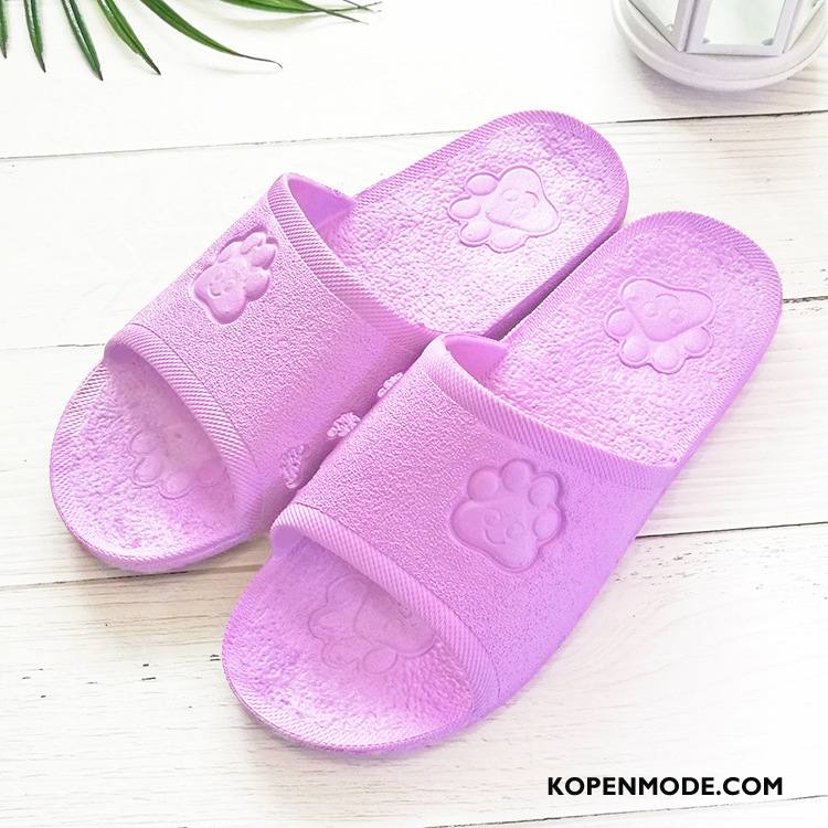 Pantoffels Dames Binnen Lovers Plateauzool Vrouwen Slijtvastheid Zomer Purper