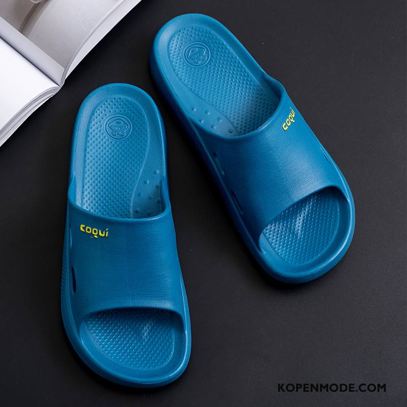 Pantoffels Heren Massage Slippers Mannen Badkamer Zomer Dikke Zool Blauw