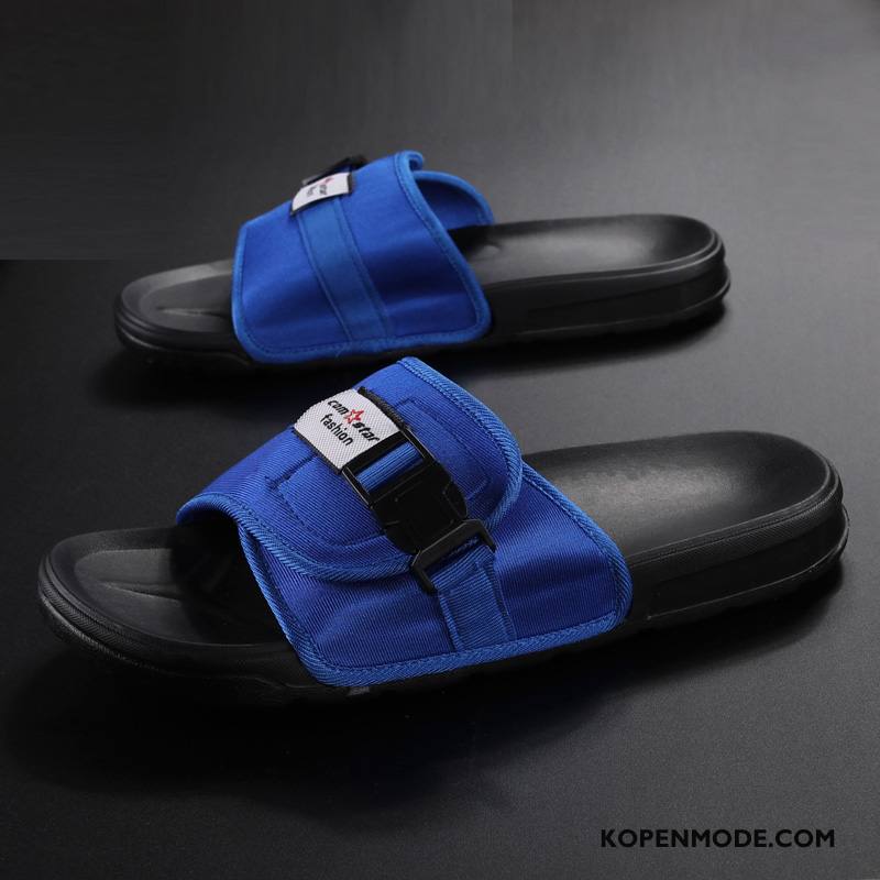 Pantoffels Heren Persoonlijk Trend Outdoor Mannen Mode Bovenkleding Blauw Zandkleur