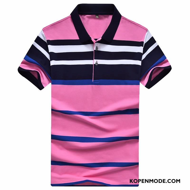 Polo Heren Korte Mouw Roze Rood