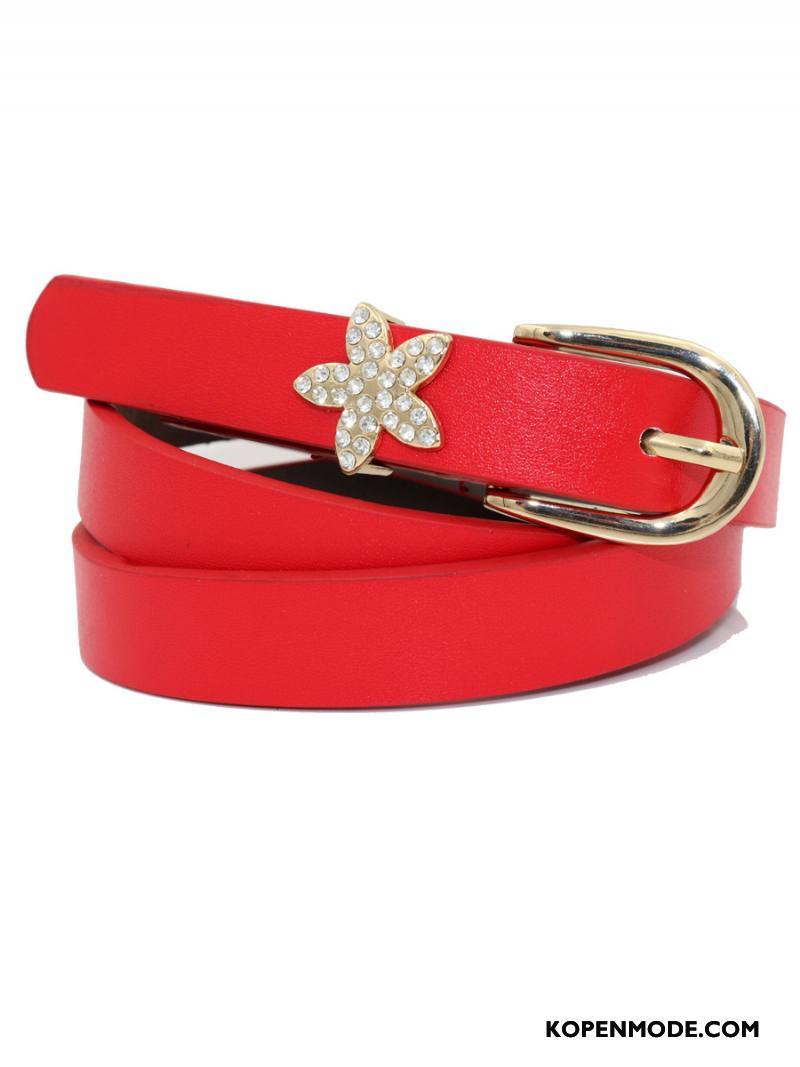 Riemen Dames Decoratie Mode Fijne Eenvoudig Vrouwen Casual Rood